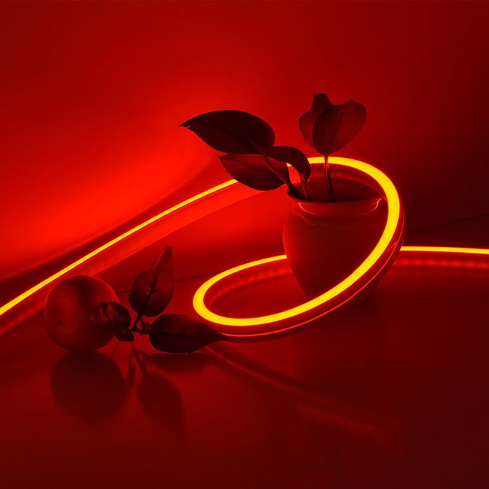 24VDC Ultra Thin RGB LED Neon Light Colorful Changeable Super Bright Waterproof IP67 Neon Flex Tape For LED Decoration Lighting 16.4Ft Roll